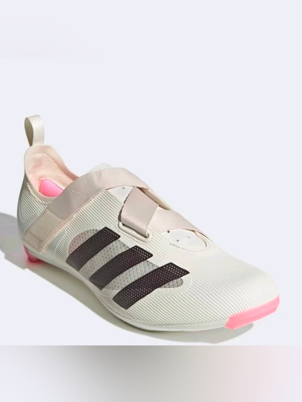 Adidas The Indoor Beige Cycling Cleat Shoes White/Cream Pink Mens Size 9